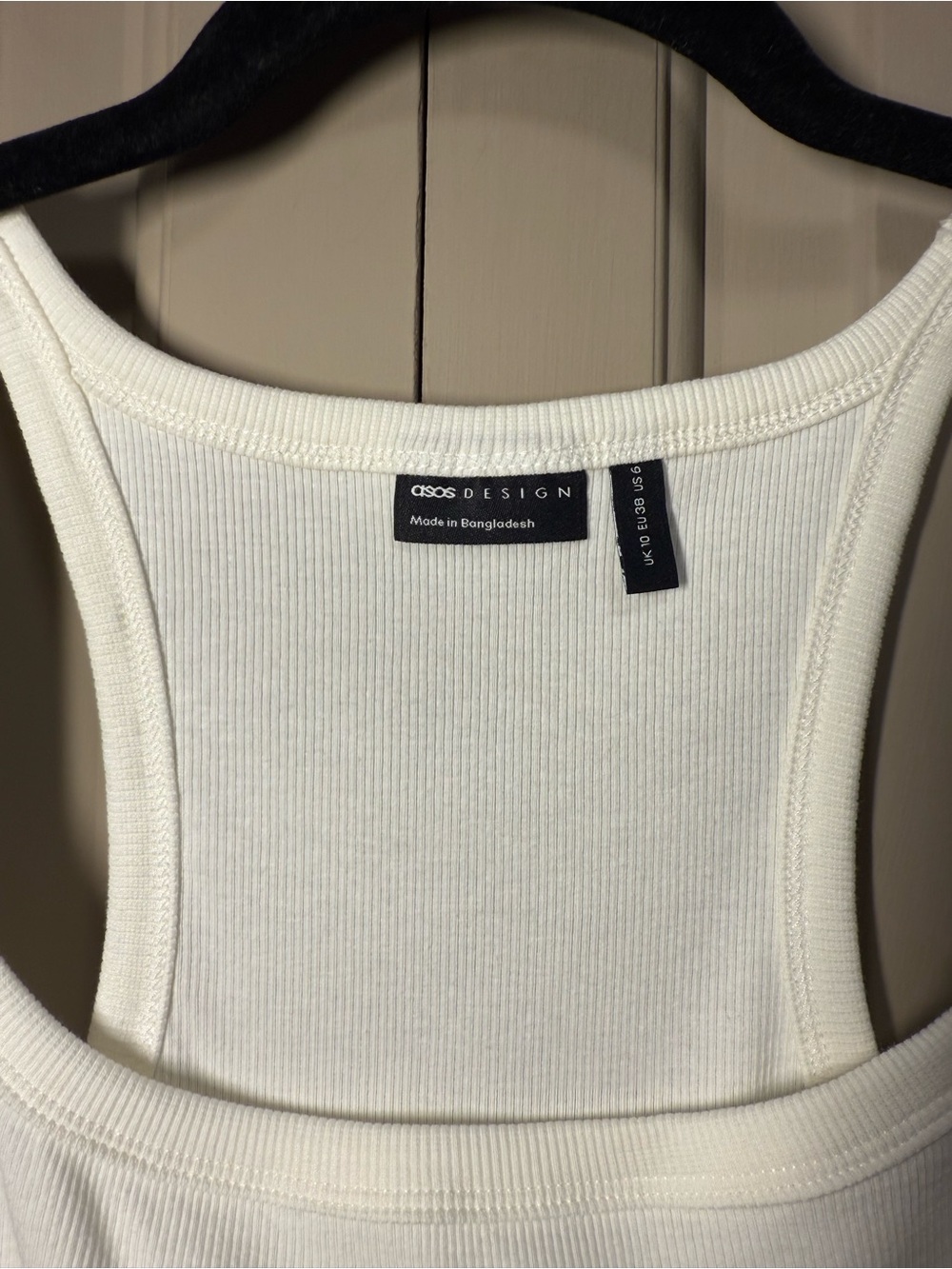 ASOS White Ribbed Racerback Tank Dress - Picture 2 of 4
